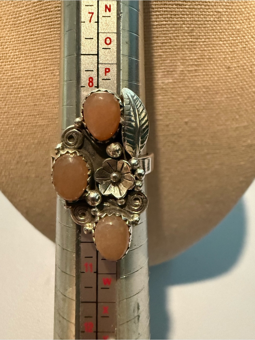 Chocolate moonstone ring